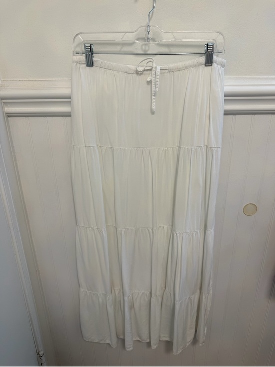 Brandy Melville Dresses & Skirts - Brandy Melville White Tiered Maxi Skirt with Drawstring Waist